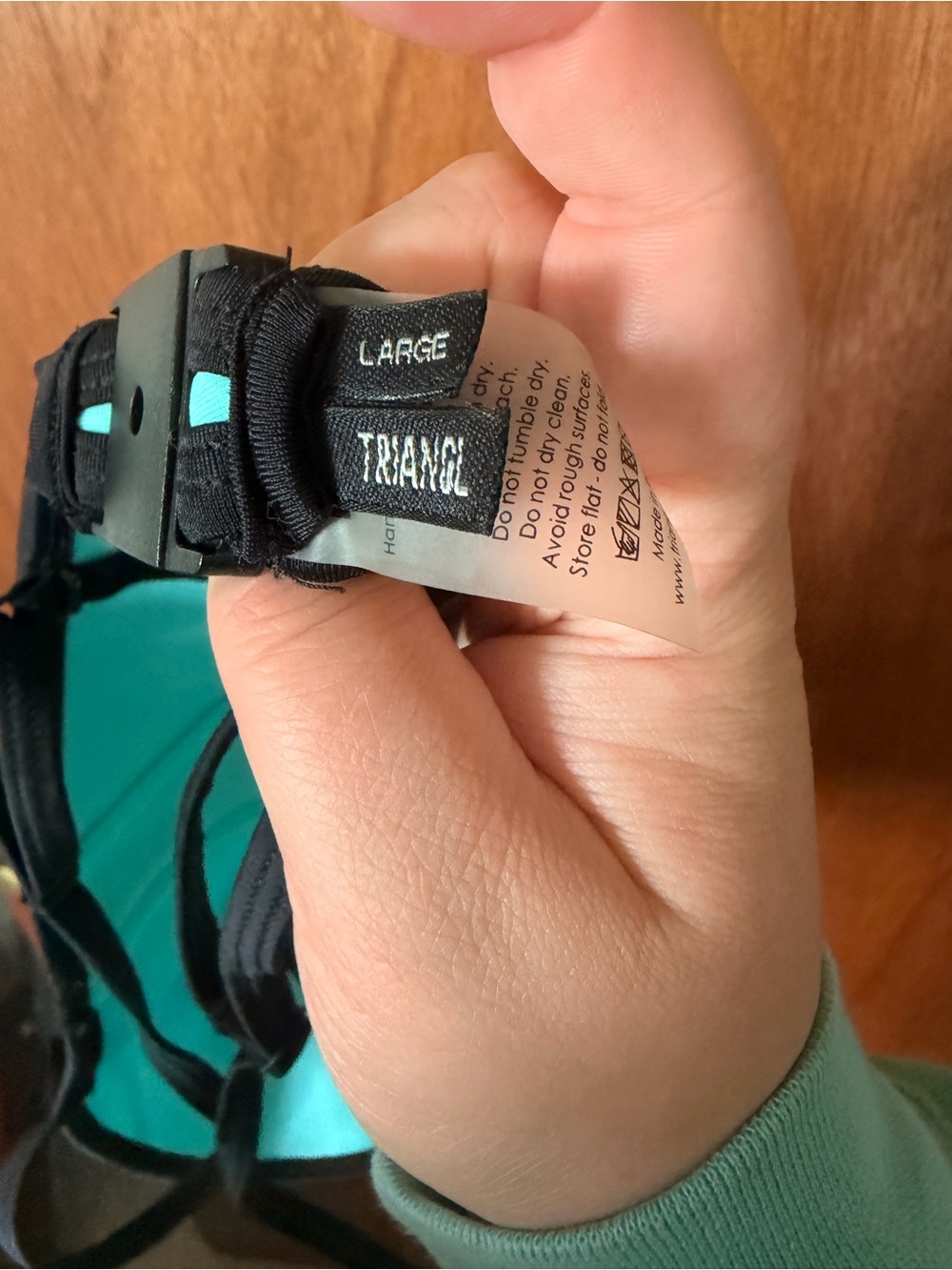 triangl swimwear Turquoise Bandeau Bikini Top with Black Trim - Picture 2 of 2